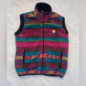 Vintage Aztec zip up vest